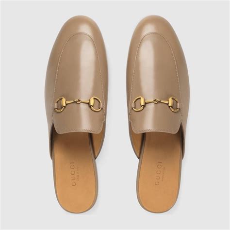 leather slipper gucci|gucci princetown leather slipper women.